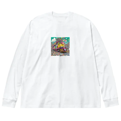 カラフルトレイン ビッグシルエットロングスリーブTシャツ