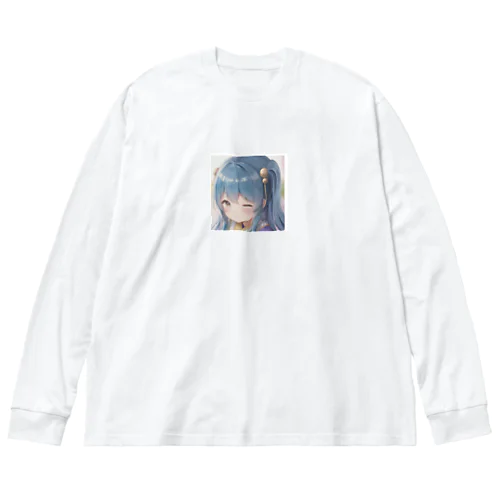 青髪少女シリーズvol1 ビッグシルエットロングスリーブTシャツ