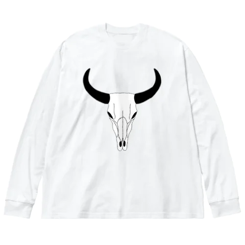 牛の頭蓋骨 Big Long Sleeve T-Shirt