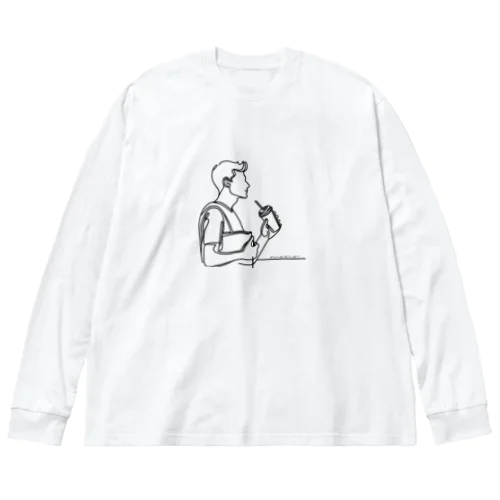 三限終わりの珈琲(男子大学生ver.) Big Long Sleeve T-Shirt