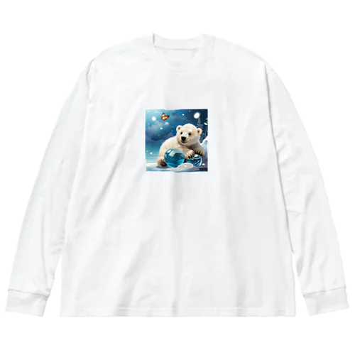 ボールを守っている白熊 Big Long Sleeve T-Shirt