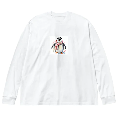 春を迎えるペンギン ビッグシルエットロングスリーブTシャツ