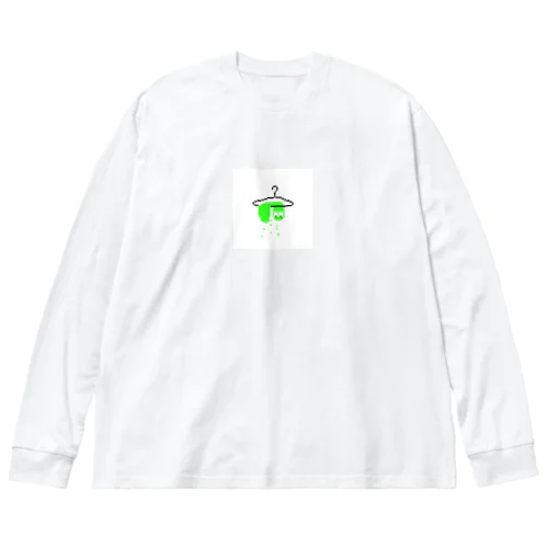 ハンガーにかかった緑スライム Big Long Sleeve T-Shirt