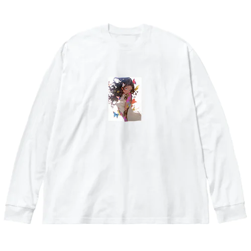 女と蝶　なでしこ1478 Big Long Sleeve T-Shirt