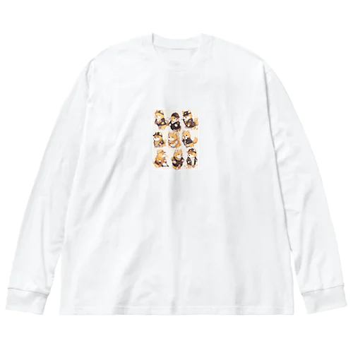 フクロウを着た犬　なでしこ1478 Big Long Sleeve T-Shirt