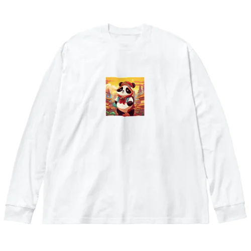 冒険パンダ Big Long Sleeve T-Shirt