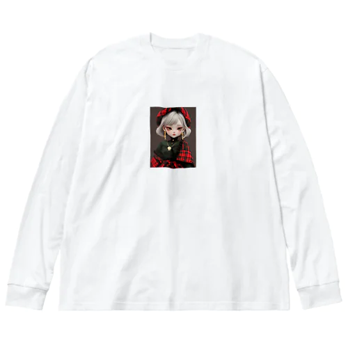 タータンチエクの服を着た少女　なでしこ1478 Big Long Sleeve T-Shirt