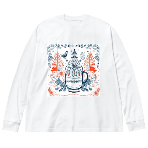 花の詩カップ(The Flower Poetry Cup) Big Long Sleeve T-Shirt