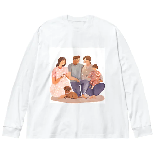 家族だんらん ビッグシルエットロングスリーブTシャツ