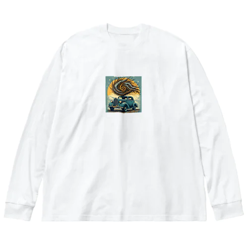 渦巻くクラシックカー Big Long Sleeve T-Shirt