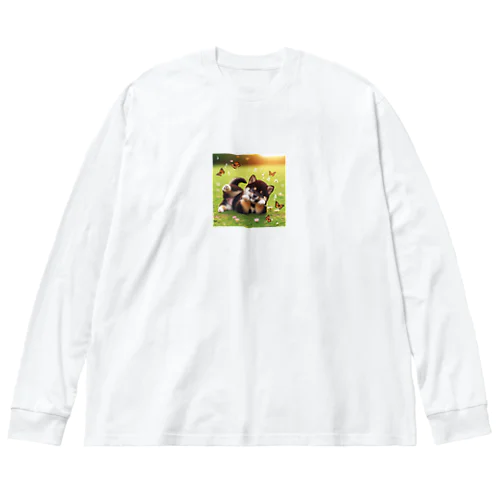 チビ黒柴 Big Long Sleeve T-Shirt