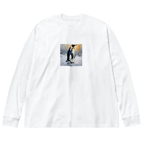 困難に立ち向かう勇敢なペンギン Big Long Sleeve T-Shirt