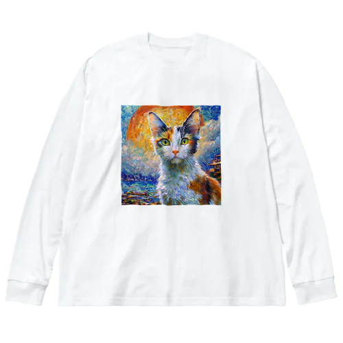 日本の夜明けですニャン Big Long Sleeve T-Shirt