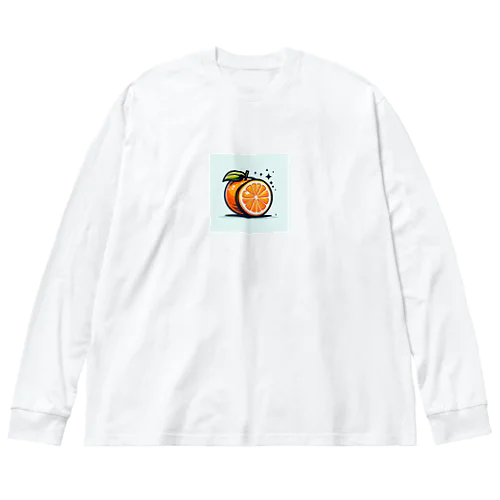 オレンジ Big Long Sleeve T-Shirt