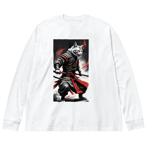 サムライ猫パート1[SAMURAI　CAT] Big Long Sleeve T-Shirt