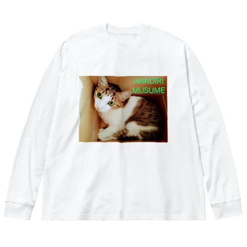 ハコイリムスメ(猫) ビッグシルエットロングスリーブTシャツ