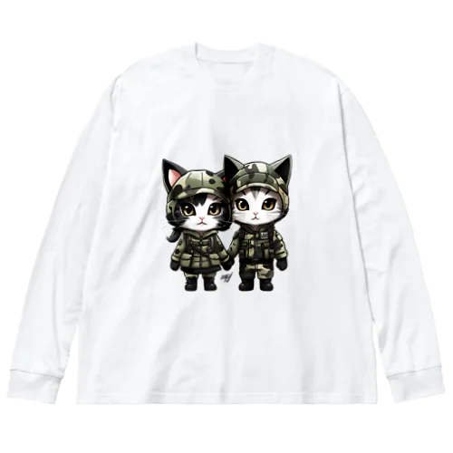 LOVEニャンズ【迷彩服】 Big Long Sleeve T-Shirt