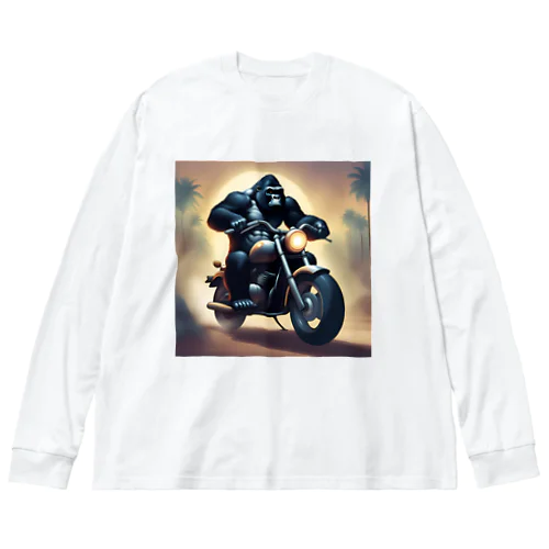 バイクを盗んで走り出すゴリラ Big Long Sleeve T-Shirt