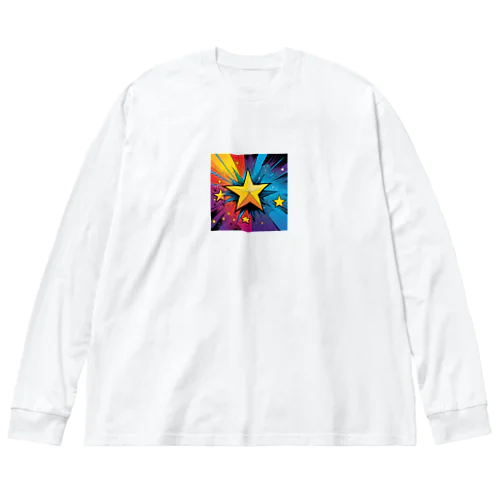 アメコミ風スター Big Long Sleeve T-Shirt