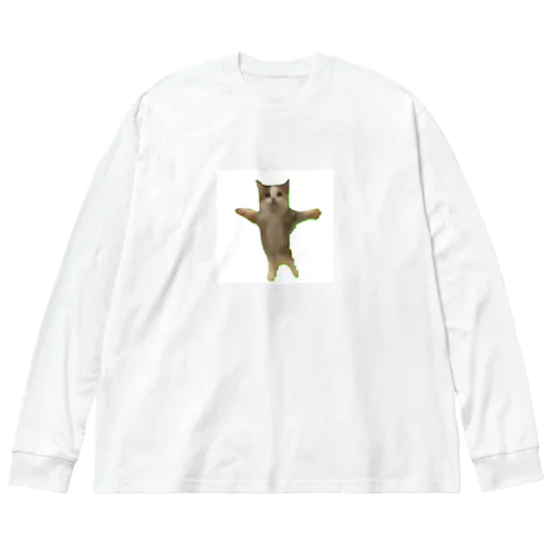 猫ミーム ビッグシルエットロングスリーブTシャツ