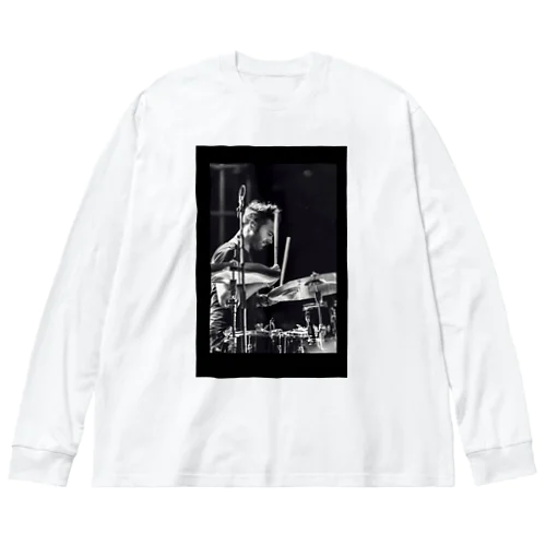 ドラム叩くひと Big Long Sleeve T-Shirt