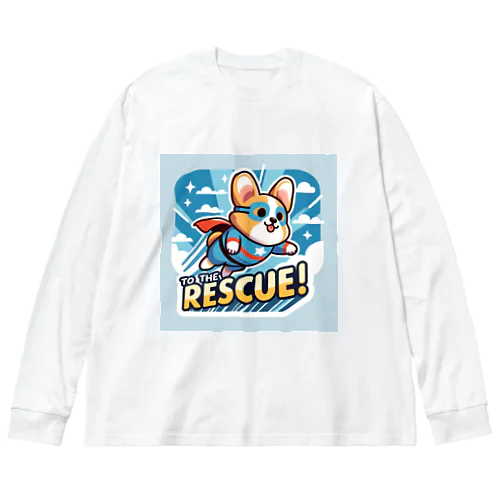 柴犬の可愛らしいレスキュー犬 Big Long Sleeve T-Shirt