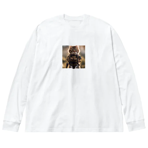 軍事ネコ Big Long Sleeve T-Shirt