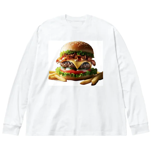 ジューシーで大きなハンバーガー Big Long Sleeve T-Shirt