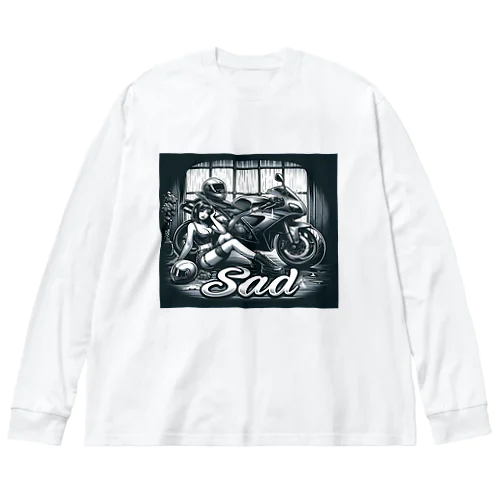 SADバイク女子 Big Long Sleeve T-Shirt