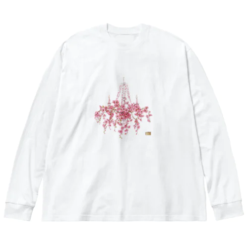 Flower chandelier 桜 ビッグシルエットロングスリーブTシャツ