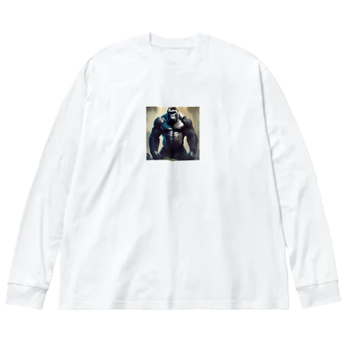 ムキムキなゴリラ Big Long Sleeve T-Shirt