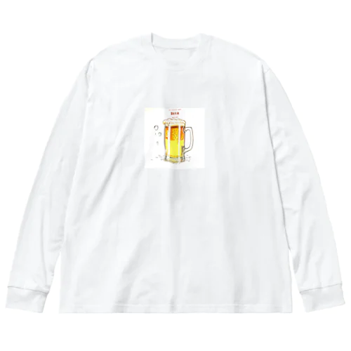昼からビール 루즈핏 롱 슬리브 티셔츠