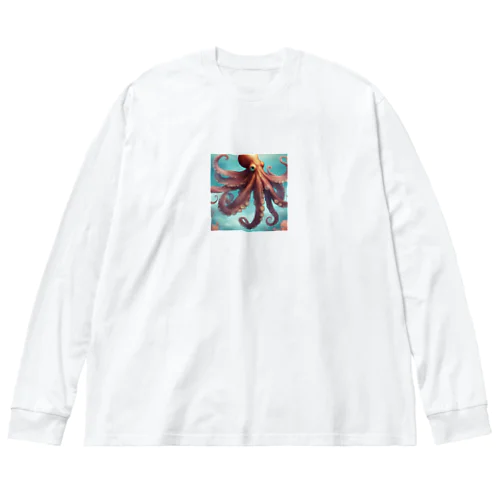 海を泳いでいるタコ Big Long Sleeve T-Shirt