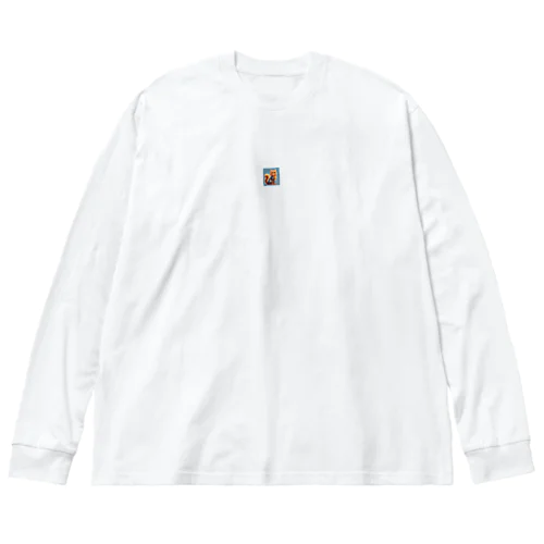 体がロボットで、顔が猫の画像 Big Long Sleeve T-Shirt