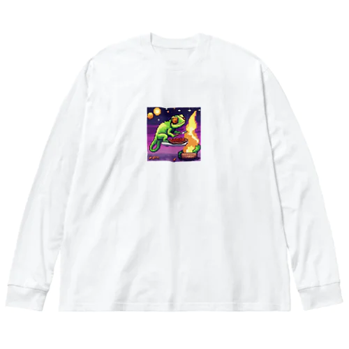 カメレオン宇宙への旅 Big Long Sleeve T-Shirt