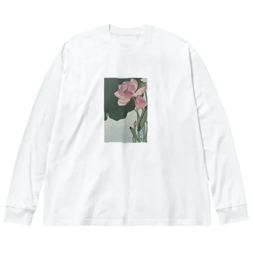  咲く蓮の花（1920年～1930年） ビッグシルエットロングスリーブTシャツ