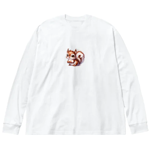 リスの「ナッツィー」 Big Long Sleeve T-Shirt