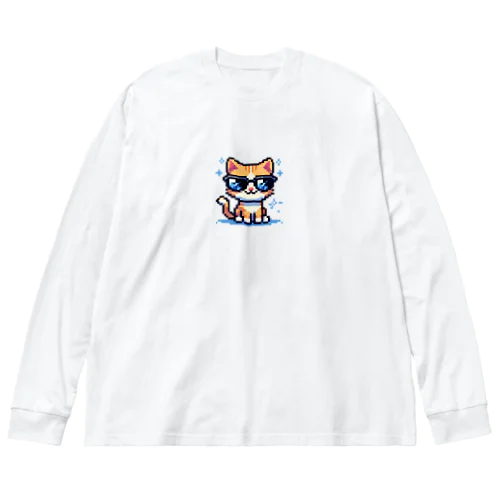 きらりんサングラスにゃんこ Big Long Sleeve T-Shirt