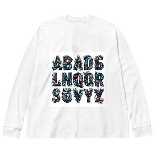 アルファベットデザイン Big Long Sleeve T-Shirt