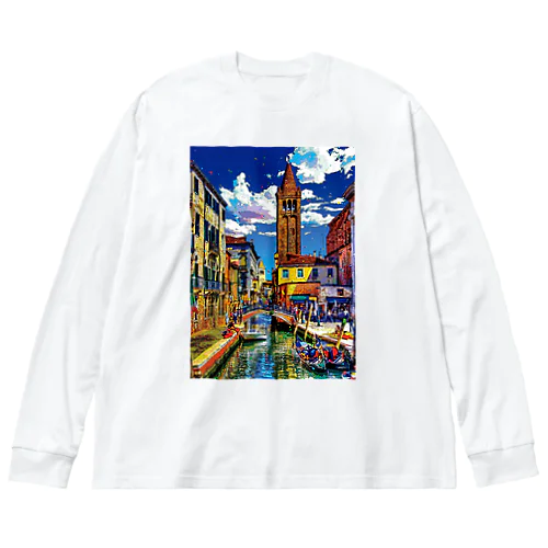 イタリア ヴェネツィアのサン・バルナバ橋 Big Long Sleeve T-Shirt