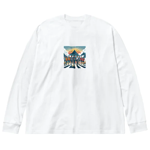 走り出す高校生 Big Long Sleeve T-Shirt