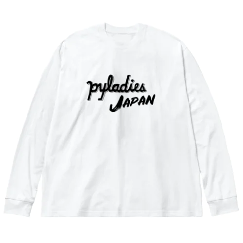 PyLadies Japan 黒文字ver ビッグシルエットロングスリーブTシャツ