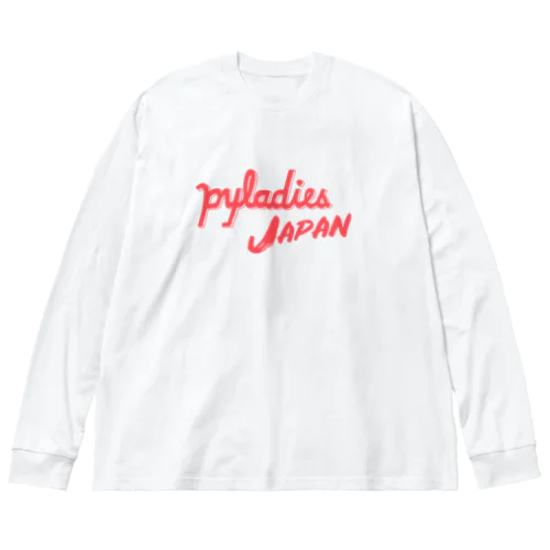 PyLadies Japan 赤文字ver ビッグシルエットロングスリーブTシャツ