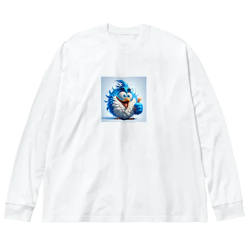 ご機嫌青い鳥 Big Long Sleeve T-Shirt