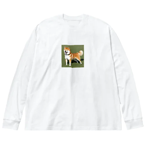 かわいい柴犬　赤毛 Big Long Sleeve T-Shirt