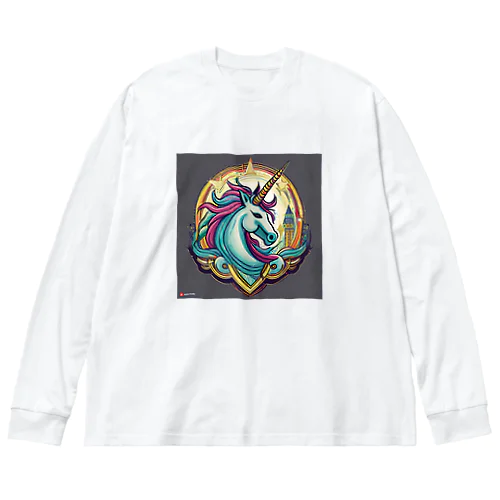 一角獣の雄・ユニコーン Big Long Sleeve T-Shirt