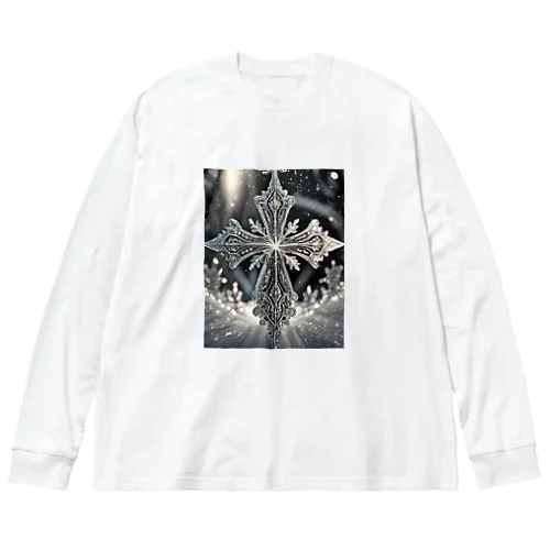 光る黒い十字架 Big Long Sleeve T-Shirt