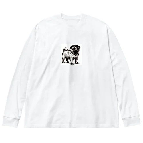 パグの表情 Big Long Sleeve T-Shirt