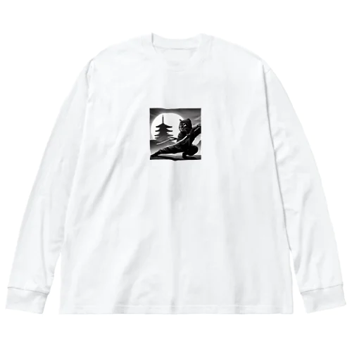 忍者ネコ Big Long Sleeve T-Shirt