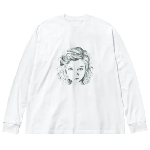 外国人の女の子 ビッグシルエットロングスリーブTシャツ